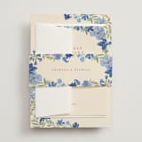 "Nilgiri" - Wedding Invitations in Blueberry by Creo Study - Assembled with Belly Band