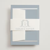 "Hartford" - Wedding Invitations in Powder by Erin L. Wilson - Assembled with Belly Band