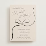 "Bow" - Wedding Invitations in Tuxedo by Corinne Malesic - Front