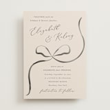 "Bow" - Wedding Invitations in Tuxedo by Corinne Malesic - Front