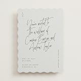 "Signature Script" - Wedding Invitations in Mint by Michelle Taylor - Front