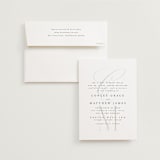 "Conley" - Wedding Invitations in Leaf by Kristie Kern - Invitation with Envelope
