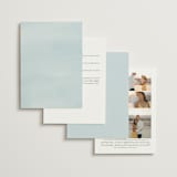 "Sweeping Meadow" - Wedding Invitations in Aquamarine by Everett Paper Goods - Back of Card Options