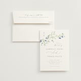 "Sweeping Meadow" - Wedding Invitations in Aquamarine by Everett Paper Goods - Invitation with Envelope