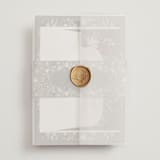 "fleur sauvage" - Wedding Invitations in Vert by Erin Deegan - Assembled with Vellum Wrap and Wax Seal