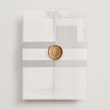 "Wedding Editorial" - Wedding Invitations in Tuxedo by Ana de Sousa - Assembled with Vellum Wrap and Wax Seal