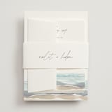 "waves" - Wedding Invitations in Seaglass by Pixel and Hank - Assembled with Belly Band