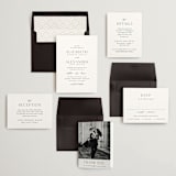 "Grande" - Wedding Invitations in Cotton by Carolyn Nicks - Invitation Suite