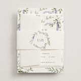 "Enchanted Evening" - Wedding Invitations in Lavender by Design Lotus - Assembled with Belly Band