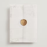 "Enchanted Evening" - Wedding Invitations in Lavender by Design Lotus - Assembled with Vellum Wrap and Wax Seal