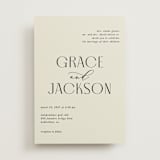 "Commonwealth" - Wedding Invitations in Ecru by That Girl Press - Front