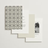 "Commonwealth" - Wedding Invitations in Ecru by That Girl Press - Back of Card Options