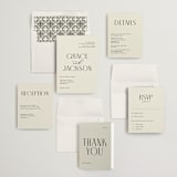 "Commonwealth" - Wedding Invitations in Ecru by That Girl Press - Invitation Suite