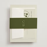 "la graine" - Wedding Invitations in Lichen by Alaina Cherup - Assembled with Belly Band