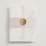 "Crest Fall" - Wedding Invitations in Autumn by Pink House Press - Assembled with Vellum Wrap and Wax Seal
