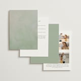 "watercolor flowers crest" - Wedding Invitations in Moss by Cass Loh - Back of Card Options