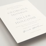 "Modern Air" - Wedding Invitations in Dusty Blue by Stacey Meacham - Detail