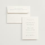 "Modern Air" - Wedding Invitations in Dusty Blue by Stacey Meacham - Invitation with Envelope