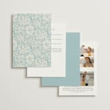 "Bloom" - Wedding Invitations in Waterfall by Kelly Watkins - Back of Card Options