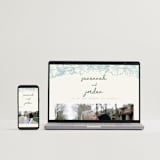 "Bloom" - Wedding Invitations in Waterfall by Kelly Watkins - FREE Wedding Website