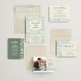 "Bloom" - Wedding Invitations in Waterfall by Kelly Watkins - Invitation Suite