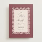 "Chantilly" - Wedding Invitations in Mauve by Erica Krystek - Front