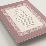 "Chantilly" - Wedding Invitations in Dusty Rose by Erica Krystek - Detail