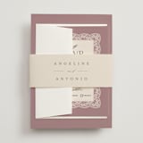 "Chantilly" - Wedding Invitations in Dusty Rose by Erica Krystek - Assembled with Belly Band