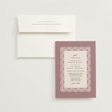 "Chantilly" - Wedding Invitations in Dusty Rose by Erica Krystek - Invitation with Envelope