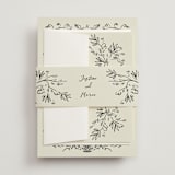 "Sundaland Gardens" - Wedding Invitations in Ivory by Ani Somi - Assembled with Belly Band