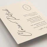 "Script and Monogram" - Wedding Invitations in Sand by Carolyn MacLaren - Detail