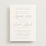 "Luxe script" - Wedding Invitations in Pearl by Hooray Creative - Front