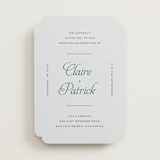 "Modernne" - Wedding Invitations in Powder by Carolyn MacLaren - Front