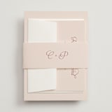 "Modernne" - Wedding Invitations in Blush by Carolyn MacLaren - Assembled with Belly Band