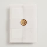 "Modernne" - Wedding Invitations in Blush by Carolyn MacLaren - Assembled with Vellum Wrap and Wax Seal