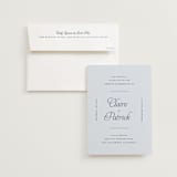"Modernne" - Wedding Invitations in Powder by Carolyn MacLaren - Invitation with Envelope