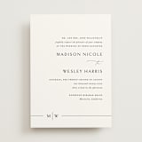 "Align" - Wedding Invitations in Cotton by Jennifer Postorino - Front