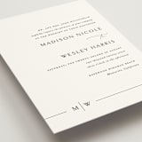 "Align" - Wedding Invitations in Cotton by Jennifer Postorino - Detail