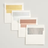 "Align" - Wedding Invitations in Cotton by Jennifer Postorino - Envelope Liner Options