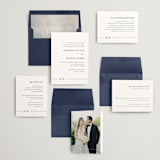 "Align" - Wedding Invitations in Cotton by Jennifer Postorino - Invitation Suite