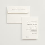 "Align" - Wedding Invitations in Cotton by Jennifer Postorino - Invitation with Envelope