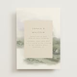 "Hillside" - Wedding Invitations in Moss by Hannah Williams - Front