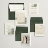 "Hillside" - Wedding Invitations in Moss by Hannah Williams - Invitation Suite