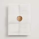 "Hillside" - Wedding Invitations in Moss by Hannah Williams - Assembled with Vellum Wrap and Wax Seal