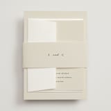 "Simply" - Wedding Invitations in Linen by Brianne Larsen - Assembled with Belly Band
