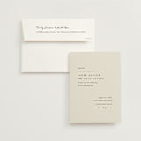 "Simply" - Wedding Invitations in Linen by Brianne Larsen - Invitation with Envelope