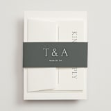 "In Love" - Wedding Invitations in Cotton by Vanessa Doyle - Assembled with Belly Band