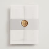 "In Love" - Wedding Invitations in Cotton by Vanessa Doyle - Assembled with Vellum Wrap and Wax Seal