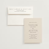 "In Love" - Wedding Invitations in Linen by Vanessa Doyle - Invitation with Envelope