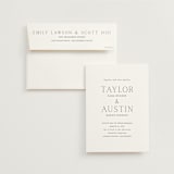 "In Love" - Wedding Invitations in Cotton by Vanessa Doyle - Invitation with Envelope
